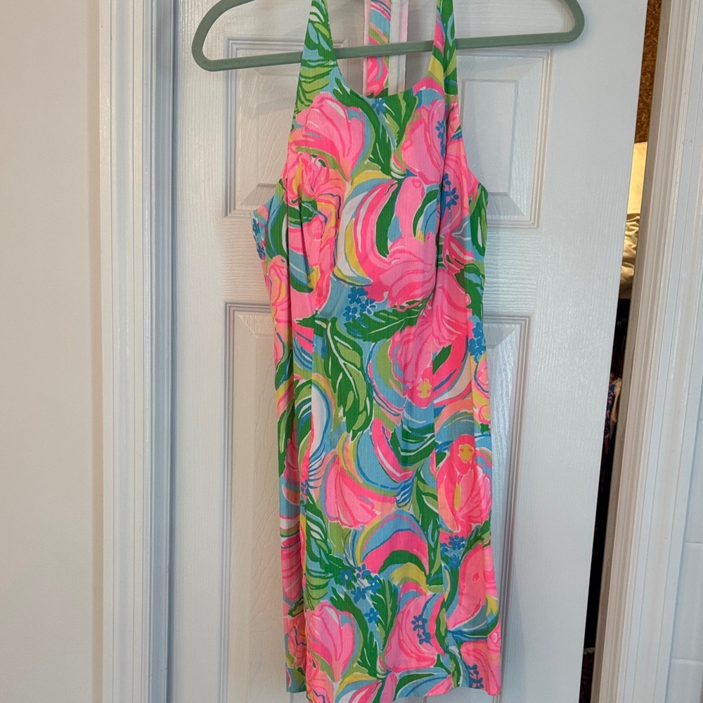 Lilly Pulitzer Pink and Green Mini Dress